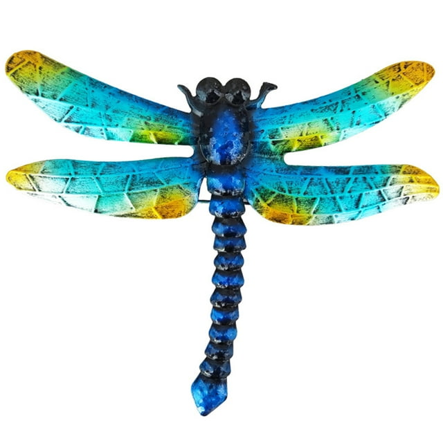 Dragonfly Wall Hanging Courtyard Garden Porch Home Wall Balcony Art Decoration Outdoor Indoor Decor