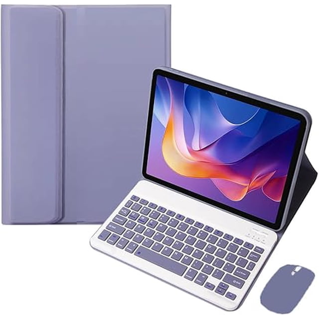 Xiaomi Redmi Pad 2 2025 Funda con Teclado de 11" con Teclado y Mouse QWERTY (Lavanda Gris)