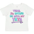 thumbnail image 3 of Inktastic Yeah I'd Rather Be with My Yaya in Pink Blue and Purple Boys or Girls Toddler T-Shirt, 3 of 5