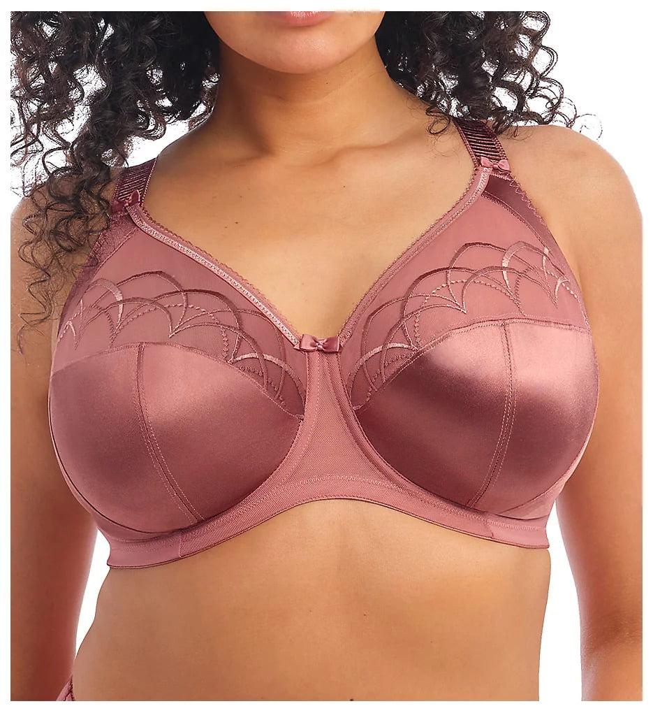 Elomi Cate Embroidered Full Cup Banded Underwire Bra (4030),34E,Desert Rose  at  Women's Clothing store
