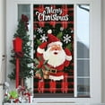 thumbnail image 4 of Seyotauo Christmas Door Cover - Merry Christmas Decorations With Cute Santa Claus and Reindeer Snowman- Winter Xmas Backdrop for Party Outdoor Indoor Home - 36 x 80 Inch, 4 of 6