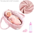 thumbnail image 2 of Enjoyin Juego de 8 accesorios para muñeca bebé, incluye biberón, chupete, manta, almohada, vajilla y moisés para muñecas de 9 a 12 pulgadas, 2 of 5