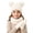 White, variant on 3 Pcs Kids Winter Beanie Hat Scarf Gloves Set Boys Girls Knit Thick Warm Fleece Lined Sets for Outdoor Play Ski Wear Gray 2-10 Years