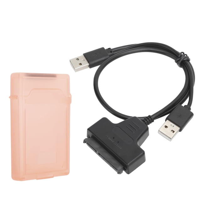 Hard Disk Cable, High Speed Dual Interfaces ABS Protection Box Dual Way Opening for 2.5in HDD SSD Red