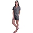 thumbnail image 2 of Moomaya Ensemble de Pyjama en Coton pour Femmes, Chemise de Nuit à Col Cranté à Manches Courtes, 2 of 6