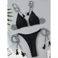 thumbnail image 2 of Conjunto de Bikini con cordones para mujer, traje de baño Sexy con cordón, ropa de playa de leopardo, 2 piezas, 2 of 5