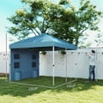 thumbnail image 3 of Homiyad 10' x 10' Pop Up Canopy Tent w/ Sidewall, Height Adjustable Instant Sun Shelter w/ Storage Pockets, Dark Blue, 3 of 8