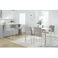 thumbnail image 2 of Fuji High Back Counter Stools for Kitchen Counter, Counter Height Chairs, Bar Stools Set of 3 with Backs, Counter Stools Set of 3, Bar Stools Set of 3 Counter Height (Grey Fabric), 2 of 6