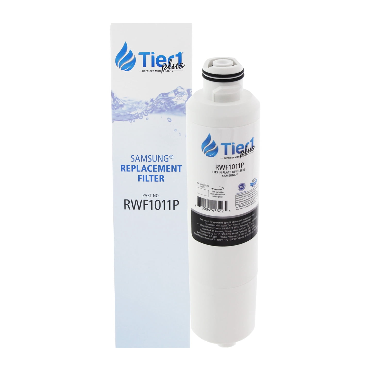 Tier1 Plus Refrigerator Water Filter Replacement for Samsung DA29-00020B, DA29-00020A, HAFCIN/EXP, HAFCIN, 46-9101, DA97-08006A-B