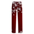thumbnail image 4 of Christmas Casual Pants for Women Straight Leg Loose Fit Wide Leg Fashion Xmas Graphic Holiday Pant Trouser (S, Multicolor), 4 of 4