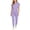 Purple, variant on Purcolt Scrub Sets for Women Lightweight Stretchy Stand Neck Tops and Tapered Jogger Pants Comfort Medical Uniforms Sets for Nurse Esthetician Workwear