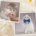 thumbnail image 4 of 2Pcs Dog Cat Collars with Bowknot Cute Lace Bandana Bib Cats Scarf Breakaway Adjustable Cotton Pet Saliva Towel Costume for Kitten Puppy Small Cat Dogs Dress up Accessories Blue Pink 21.5in, 4 of 7