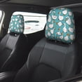 thumbnail image 2 of Kdxio Cartoon Funny Goose Pattern Print 2 Piece Car Head Rest Covers Set Auto Front/Rear Seats Headrest Cover Universal Fit Most Cars,Sedan, SUV, 2 of 9