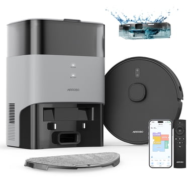Airrobo Laser Robot Vacuum Cleaner and Mop Combo T20  , 60 days Self-Empty Bin, 180 min Runtime, APP and Voice Control