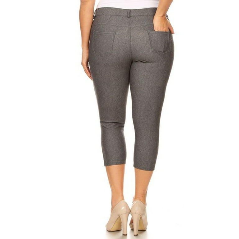 Walmart plus size capri hotsell jeggings