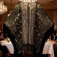 thumbnail image 3 of Women Evening Cape Soft Satin Evening Scarves Wedding Bridal Cape Shawl Wraps Sequin Evening Cape Gatsby Party Bridal Shawl For Evening Dresses, 3 of 7