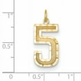 thumbnail image 2 of Beautiful 14ky Casted Large Diamond Cut Number 5 Charm, 2 of 2