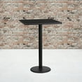 thumbnail image 2 of Flash Furniture Stiles 24'' Square Black Laminate Table Top with 18'' Round Bar Height Table Base, 2 of 5