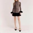 thumbnail image 1 of WILLBEST Vestido Túnica Con Estampado De Leopardo Para Mujer, Minivestido Ajustado De Manga Larga Con Mangas, 1 of 3