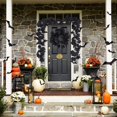 thumbnail image 4 of 1/2 Pack Artificial Fall Maple Leaf Garland Hanging Black Fall Leaves Vine Artificial Autumn Garland Thanksgiving Decor for Home  Wedding Party Fireplace Wall Door (Black), 4 of 8