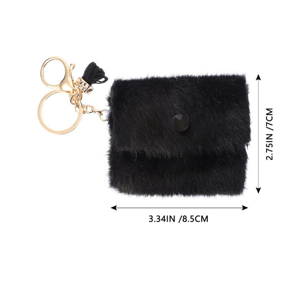 LEXSOMEO 4pcs Mini Wallet With Keychain Purse For Women Cute Change Purse Small Wallet Purse Furry Holder Container Mini Wallet