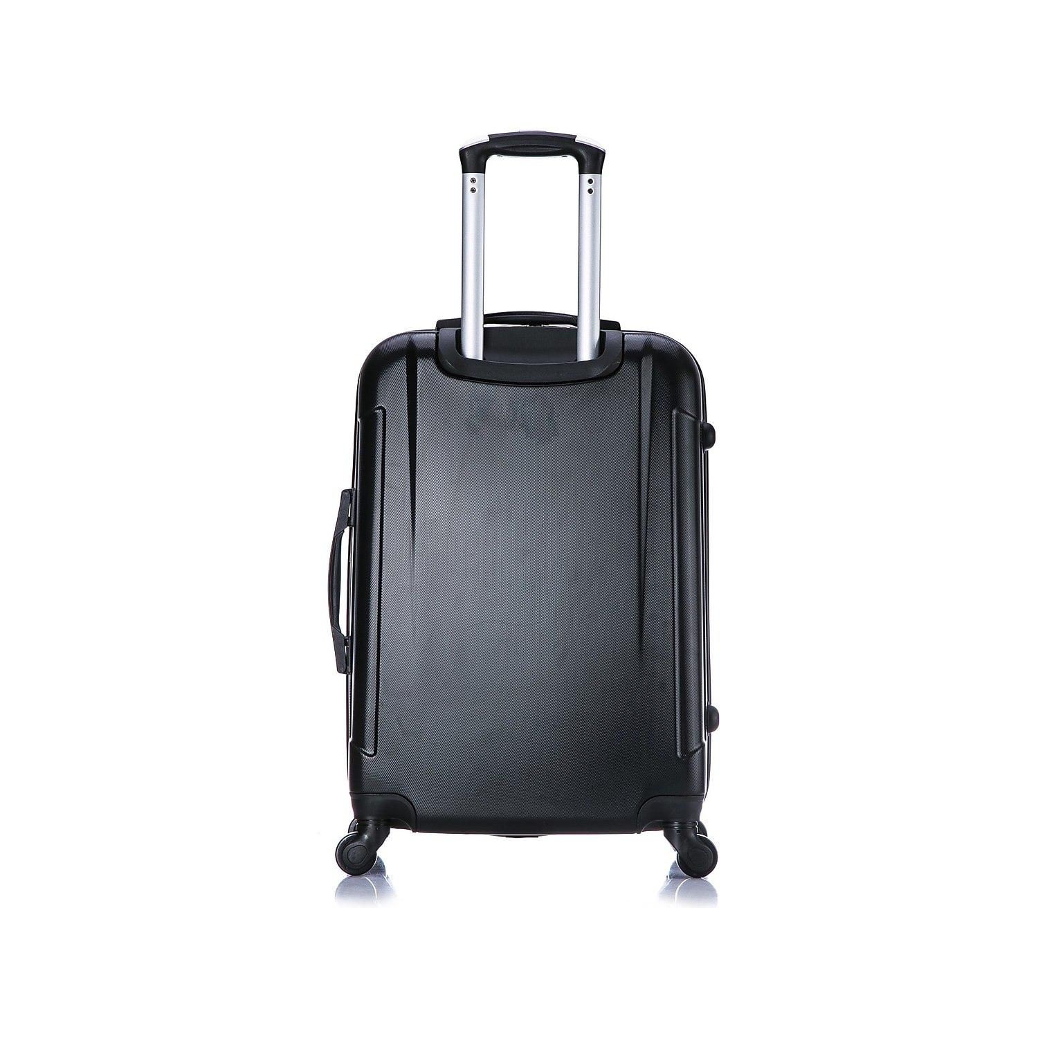 InUSA Pilot Large Plastic 4-Wheel Spinner Luggage Black (IUPIL00L-COA)