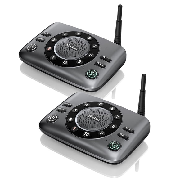 Hands-Free Intercoms Wireless for Home Business, Wuloo Upgrade Two Way Audio Intercom System for Elderly, Full Duplex Room to Room Intercom with 5280