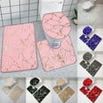 thumbnail image 7 of Anuirheih Bathroom Rugs for 3 Pieces, Shower Rugs, U-Shaped Toilet Mats, Non-Slip, Thick, Machine Washable Memory Foam Bath Mat(Light-Pink), 7 of 7