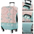 thumbnail image 5 of Travel Luggage Cover Suitcase Protector Fits 18-32 Inch Luggage Wheel Covers Patterned Travel Related Items Flower Luggage Protector Elastic Luggage Anti-scratch Suitcase Cover M, 5 of 5