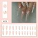 thumbnail image 1 of 24pcs Gold Lines Nail Patch Sweet Style Glue Type Removable Long Paragraph Manicure Save Time, 1 of 4
