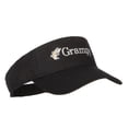 thumbnail image 4 of Fishing Grampy Embroidered Cotton Twill Sun Visor - Black OSFM, 4 of 5