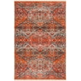 thumbnail image 2 of SAFAVIEH Vintage Persian Lucinda Geometric Polyester Area Rug, Aqua/Orange, 6' x 9', 2 of 7