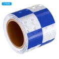 thumbnail image 3 of Uxcell Reflective Tape, 3 Roll 10 ft x 2-inch Adhesive High Visibility Safety Tape Reflector, Square Blue White, 3 of 6