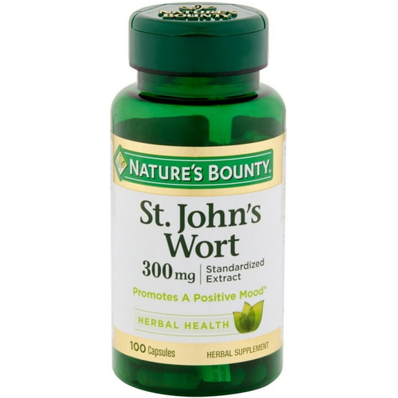Nature's Bounty St. John's Wort 300 mg Capsules 100 ea (Pack of 4)