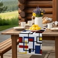 thumbnail image 6 of Table Runner Modern Geometric Abstract Table Decoration for Kitchen Dinning Mid Century Colorful Table Decoration for Indoor Outdoor Party Wedding Decor 13x72inch, 6 of 7
