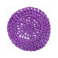 thumbnail image 1 of Women Mesh Crochet Hair Net Caps Solid Color Portable Breathable Replacement Elastic Solid Color Bedroom Sleeping Hairnet Hat Accessories Purple, 1 of 7