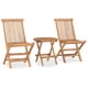 thumbnail image 3 of Juego de comedor para jardín VidaXL, plegable, 3 piezas, madera de teca con cojines, 3 of 8