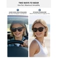 thumbnail image 4 of Polarized Fit-Over Sunglasses for Women & Teens, Cat Eye Over-Glasses UV400 Protection, Fits Prescription Frames Up to 4.92"×1.77", Wear Over Eyeglasses or Standalone, Beach Golf Fishing Outdoor, 4 of 7