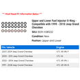 thumbnail image 2 of Upper and Lower Fuel Injector O-Ring - Compatible with 1999 - 2010 Jeep Grand Cherokee 2000 2001 2002 2003 2004 2005 2006 2007 2008 2009, 2 of 2