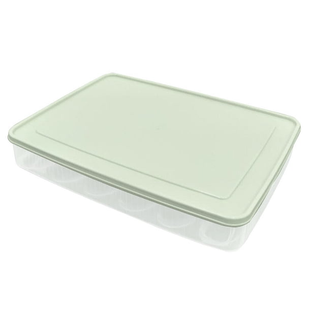 Matsuzay Soporte para huevos Dido, organizador de huevos de plástico con 24 ranuras, contenedor de almacenamiento de cocina antideslizante con Organizadores de utensilios de cocina verde claro