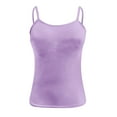 thumbnail image 4 of RMGVDSD Comfort Womens Tank Tops Women Camisole With Built In Bra Spaghetti Strap Cami Tanks Basic Padded Layering Yoga Tops Basic Cami T-Shirts, 4 of 5