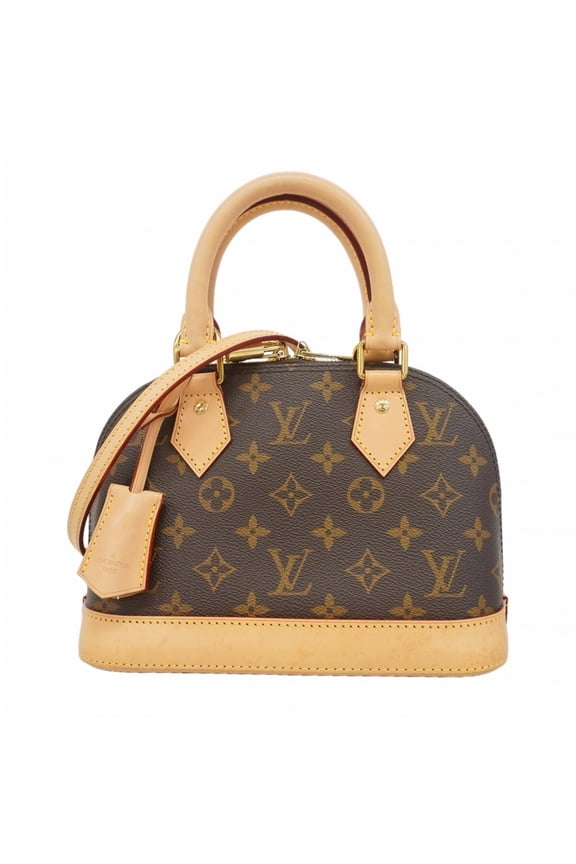 Pre-Owned Louis Vuitton Alma BB Monogram Handbag M46990 Brown 2-way bag for women
