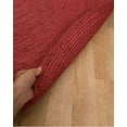 thumbnail image 4 of Red Dye Natural Jute Hand Made Round Living Room, Dining Room, Kitchen Farm House Area Rug Carpet Doormat 4" Feet (48 inch), 4 of 4