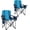 Blue Green, variant on Padded Camping Chair with Footrest Stool Set Heavy Duty Support 300 LBS Cooler Bag Chair - Black
