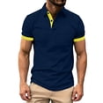 thumbnail image 3 of Bovxnpu Mens Short Sleeve T Shirts Men's Button Up Button Casual Fashion Daily Tops, 3 of 9