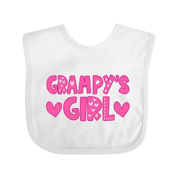 Inktastic Grampy's Girl Granddaughter Girls Baby Bib