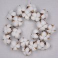 thumbnail image 3 of Guirnalda de flores de algodón de 10 pulgadas, corona de flores secas para colgar, decoración del hogar para pared, ventana y puerta, 3 of 3