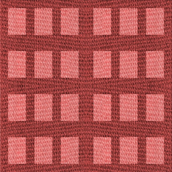 Ahgly Company Indoor Square Patterned Love Red Area Rugs, 4' Square