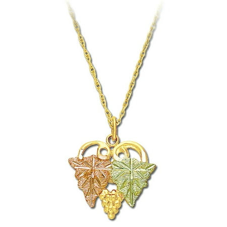 - Black Hills Necklace with 12K Gold Leaves and 10K Gold Grapes