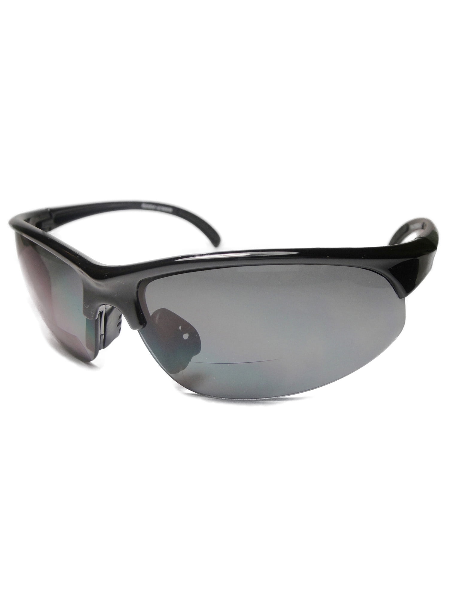 Men Bifocal Reading Sunglasses Half Rim Sports Outdoor Glasses Black +3.00